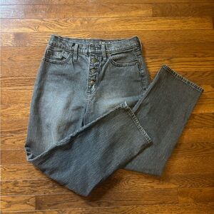 Universal Thread Gray Vintage Straight Button Down Jeans